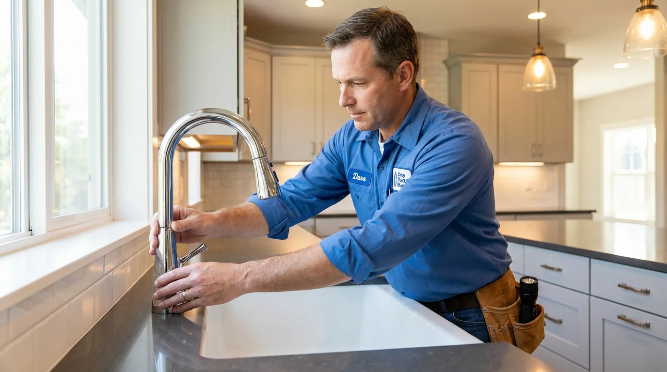 Kitchen faucet installation by Johns Plumbing LLC in Pontiac