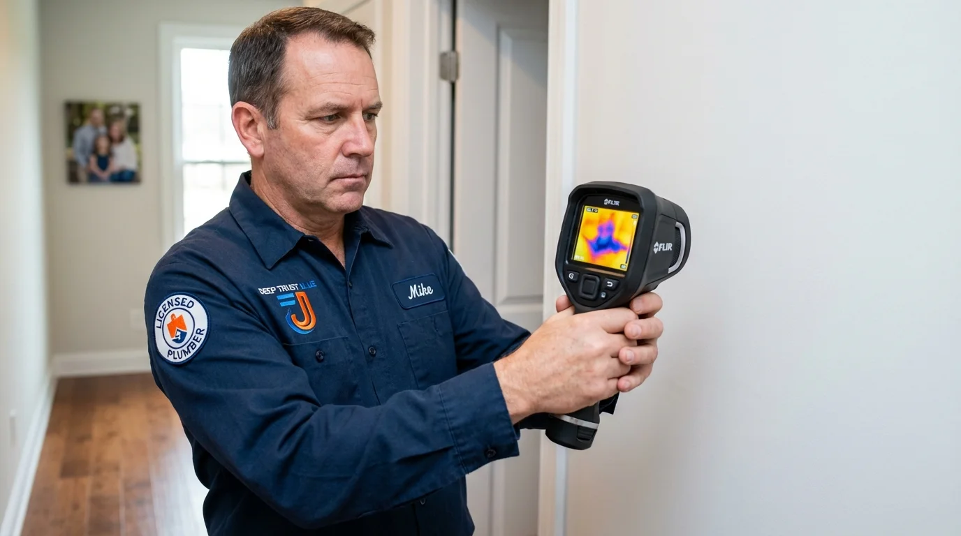 Thermal imaging leak detection by Johns Plumbing LLC in Pontiac